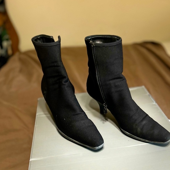 PRADA- Ankle Booties Black Suede Calzature Donna Camoscio 6 - Picture 1 of 6